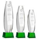 Hoover Green on Robson Base Obelisk Crystal Award
