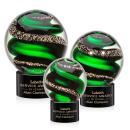 Zodiac Black on Marvel Base Spheres Glass Award