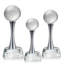 Golf Ball Spheres on Willshire Base Crystal Award