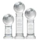 Soccer Ball Spheres on Colverstone Base Crystal Award