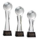 Soccer Ball Black on Grafton Base Spheres Crystal Award