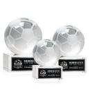 Soccer Ball Spheres on Hancock Base Crystal Award