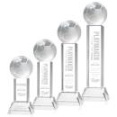 Soccer Ball Clear on Stowe Base Spheres Crystal Award