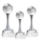 Soccer Ball Spheres on Willshire Base Crystal Award