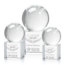 Baseball Spheres on Granby Base Crystal Award