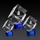 Burrill 3D Blue on Paragon Base Crystal Award