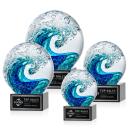 Surfside Black on Hancock Base Spheres Glass Award