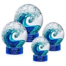 Surfside Blue on Stanrich Base Spheres Glass Award