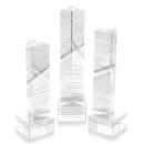 Oakham Clear on Hancock Base Obelisk Crystal Award