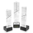 Oakham Black on Hancock Base Obelisk Crystal Award