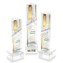 Oakham Full Color Clear on Hancock Base Obelisk Crystal Award