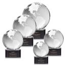 Globe Black on Paragon Base Spheres Crystal Award