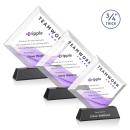 Belaire Full Color Black on Newhaven Base Crystal Award