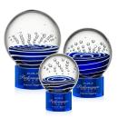 Tranquility Blue on Marvel Base Spheres Glass Award