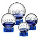 Tranquility Blue on Stanrich Base Spheres Glass Award