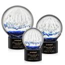 Starburst Black on Marvel Base Spheres Glass Award