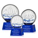 Starburst Blue on Robson Base Spheres Glass Award