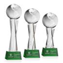 Globe Green on Grafton Base Spheres Crystal Award