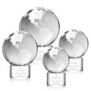 Globe Clear on Marvel Base Spheres Crystal Award