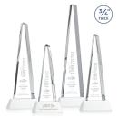 Majestic Tower White on Newhaven Base Pyramid Crystal Award