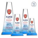 Imperial Full Color Sky Blue on Newhaven Base Crystal Award