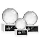 Pickleball Spheres on Hancock Base Crystal Award