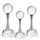 Pickleball Spheres on Willshire Base Crystal Award