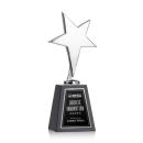 Tuscany Chrome Star on Tall Marble Base - Black