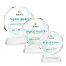 Acadian Full Color Clear on Newhaven Base Crystal Award