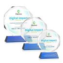 Acadian Full Color Blue on Newhaven Base Crystal Award