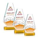 Kingsley Full Color Amber on Alberton Base Crystal Award