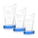 Burnett Sky Blue on Alberton Base Peak Crystal Award