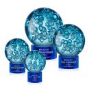 Addison Blue on Marvel Base Spheres Glass Award