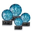 Addison Spheres on Square Marble Base Glass Award