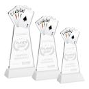 Poker White on Hartford Base Abstract / Misc Crystal Award