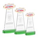 Las Vegas Green on Alberton Base Abstract / Misc Crystal Award
