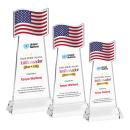 Flag Full Color Clear on Hartford Base Abstract / Misc Crystal Award