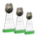 Police Badge Green on Alberton Base Abstract / Misc Crystal Award