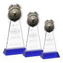 Police Badge Blue on Hartford Base Abstract / Misc Crystal Award