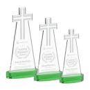 Cross Green on Alberton Base Abstract / Misc Crystal Award