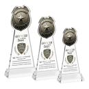 Police Badge Full Color Clear on Hartford Base Abstract / Misc Crystal Award