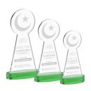 Crescent & Star Green on Alberton Base Abstract / Misc Crystal Award