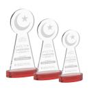 Crescent & Star Red on Alberton Base Abstract / Misc Crystal Award