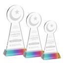 Crescent & Star Prismatic on Hartford Base Abstract / Misc Crystal Award