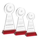 Crescent & Star Red on Hartford Base Abstract / Misc Crystal Award