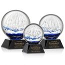 Starburst Black on Sheffield Base Spheres Glass Award