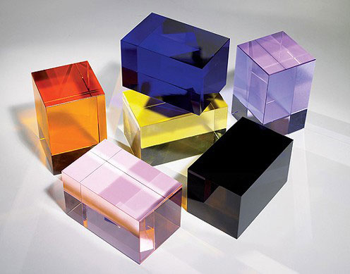 Samples Blocks of Colored Crystal